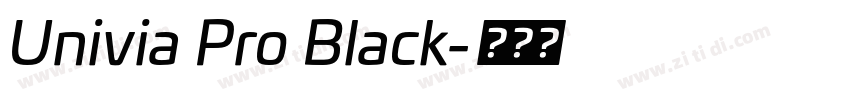 Univia Pro Black字体转换